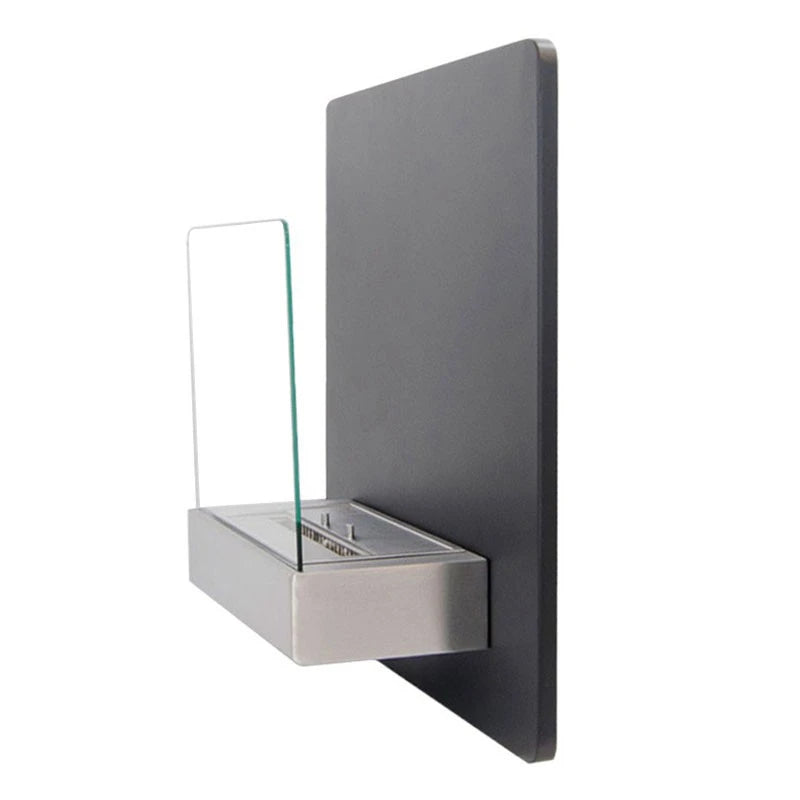 Elegant Vegghengt biopeis – Svart med glass