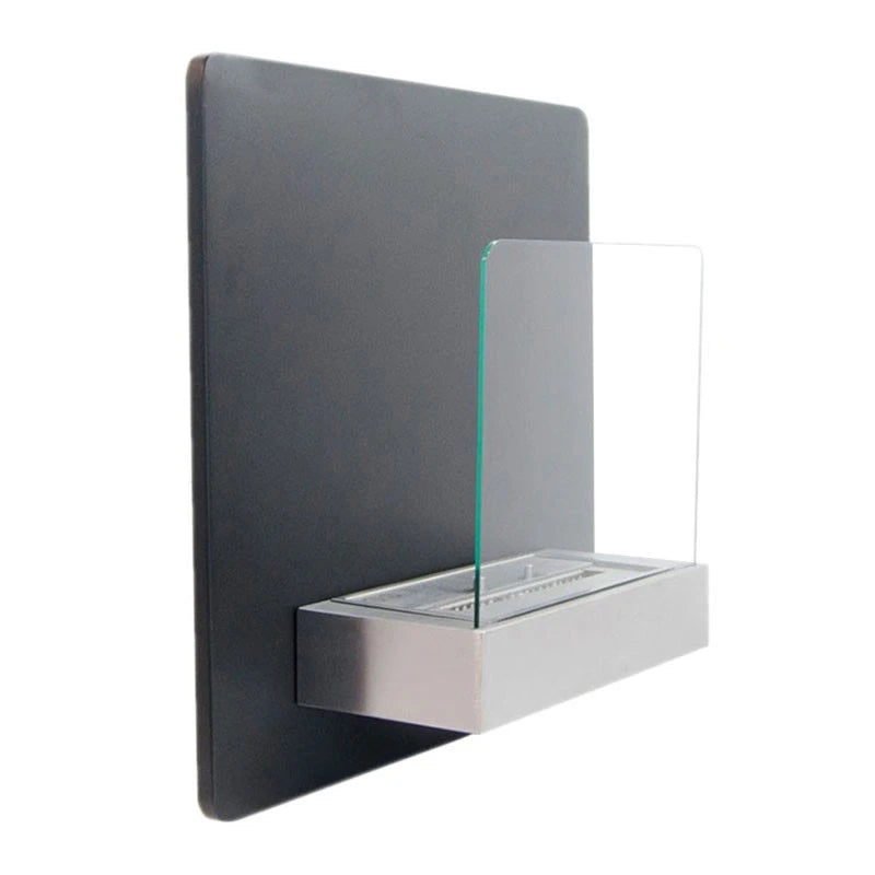 Elegant Vegghengt biopeis – Svart med glass