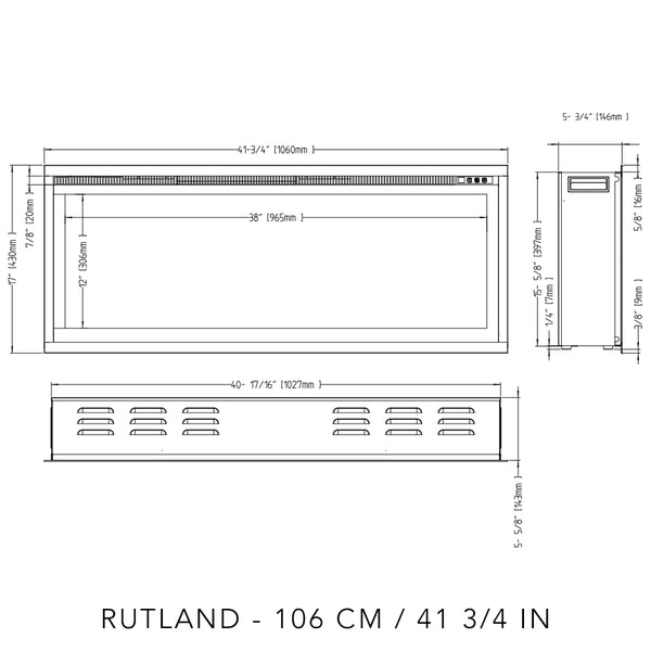 Royal 106 cm – Elektrisk peis