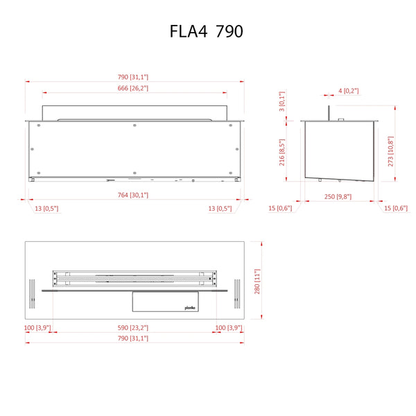 FLA4 790 – Automatisk bioetanolbrenner