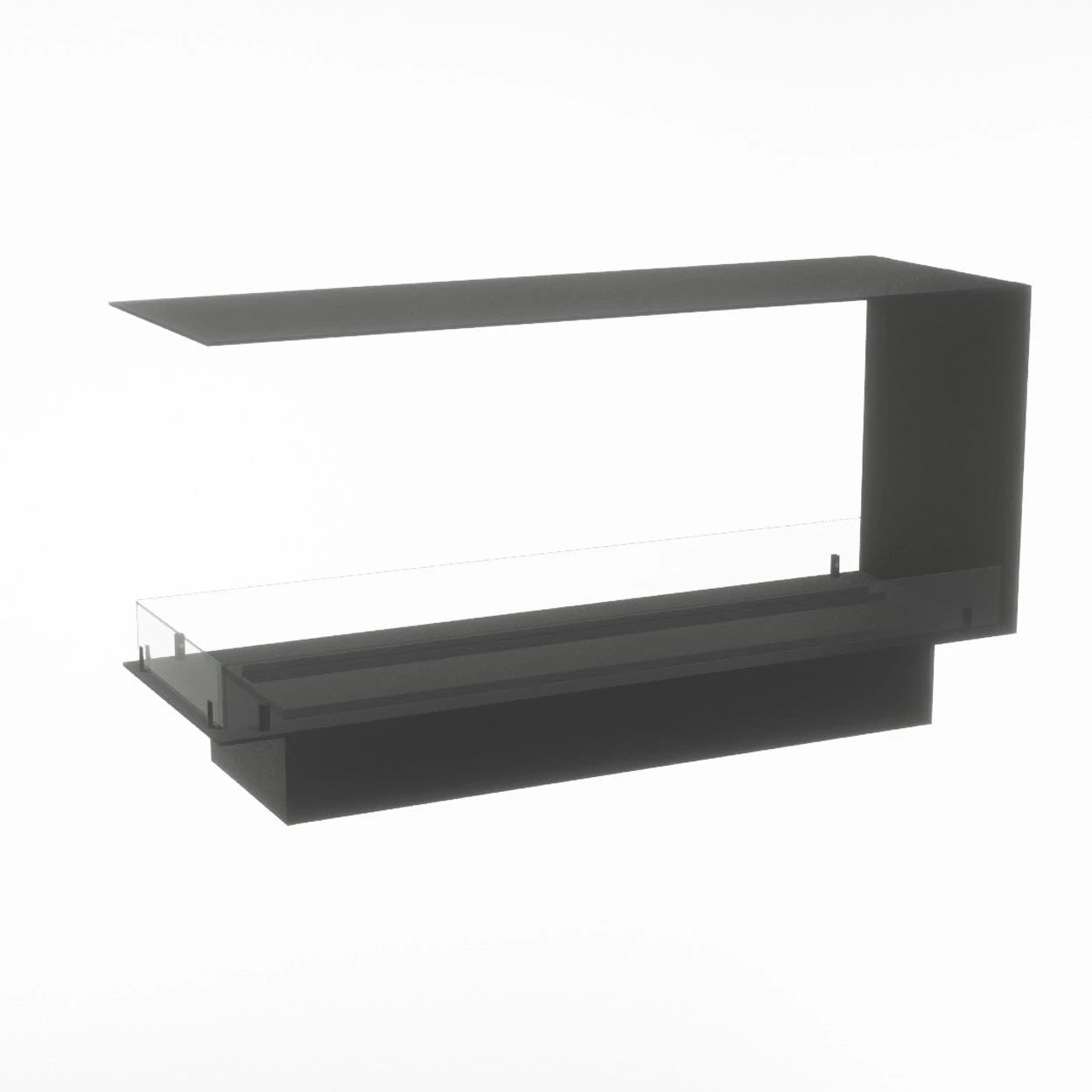 Foco Myst Room Divider 1200 | Foco | 3-sidig Vanndamp Innebygd Peis | Svart