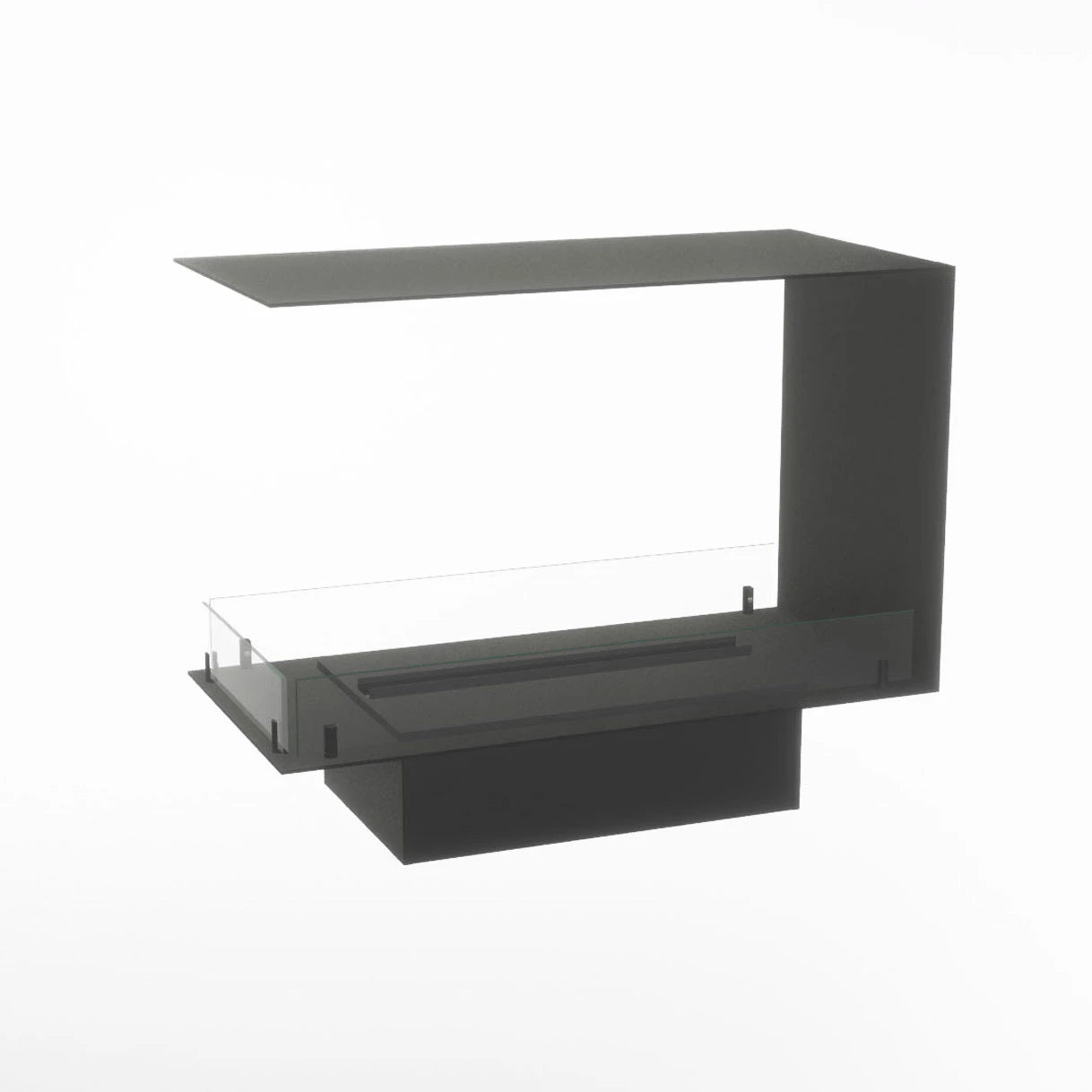 Foco Myst Room Divider 800 | Foco | 3-sidig Vanndamp Innebygd Peis | Svart
