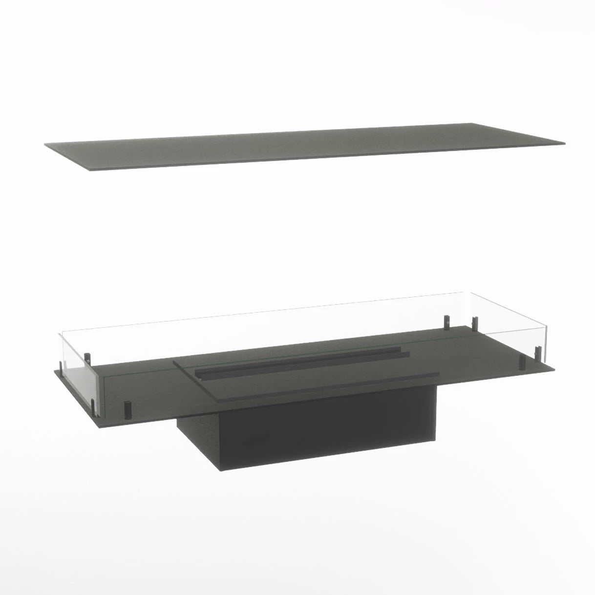 Foco Myst Four 1000 | Foco | 4-sided Opti-myst Fireplace | Svart