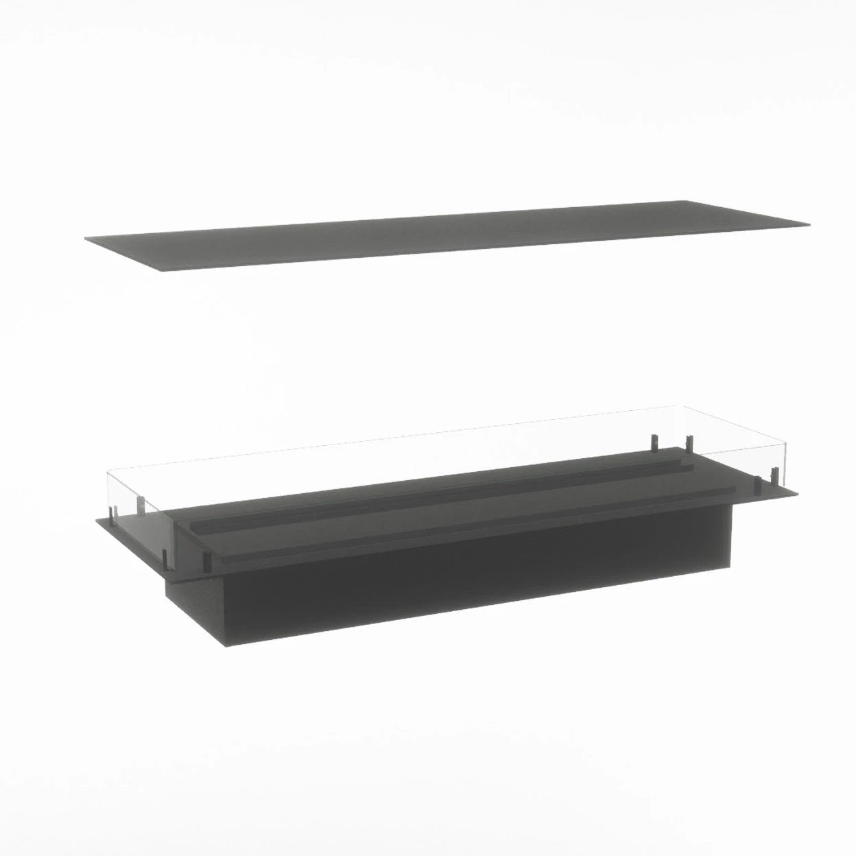 Foco Myst Four 1200 | Foco | 4-sided Opti-myst Fireplace | Svart