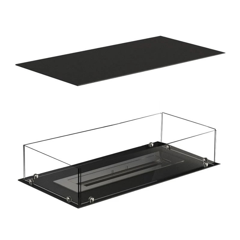 Foco Four 800 | Foco | 4-sided built-in bioethanol fireplace | Svart