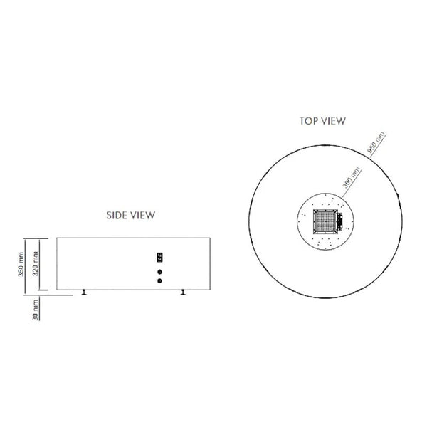 Galio Fire Pit – Utendørs gasspeis – Automatisk