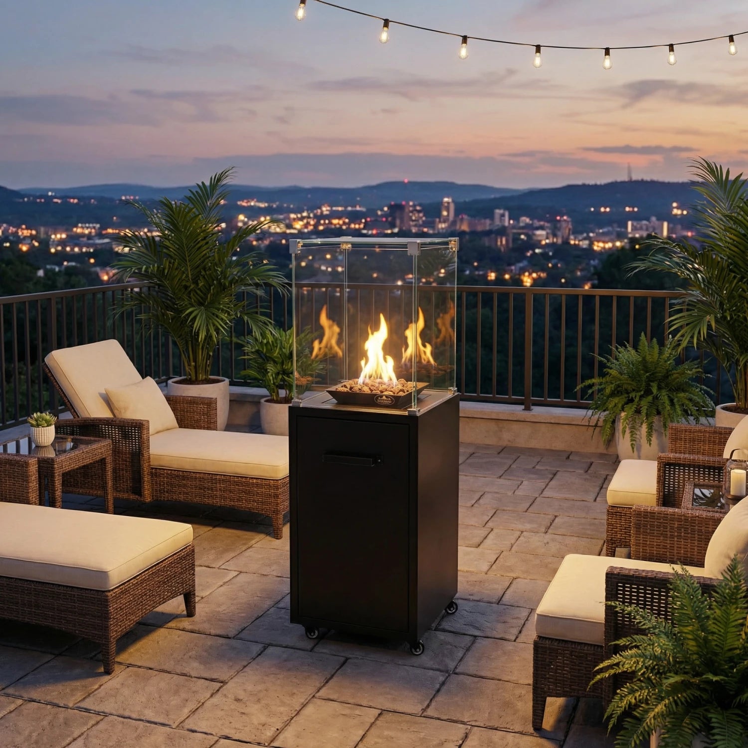Muztag Malaga Gass terrassevarmer – Svart