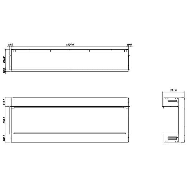 Glazer 1500 – Innebygd Elektrisk Peis