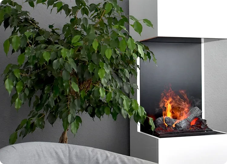 Glow Fire Beethoven White Opti-myst peis