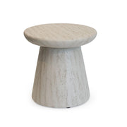 Sidebord – Rundt – Travertin