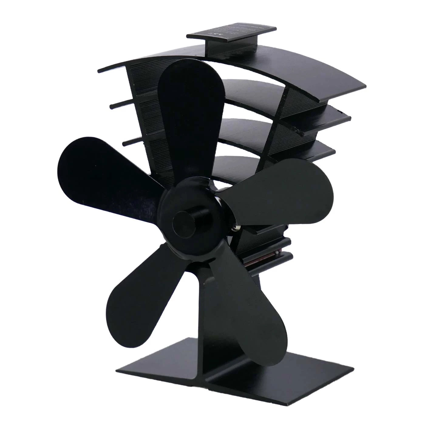 Sort varmedrevet peisvifte – 5 Blader