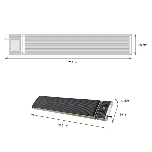 Heatbar Pro – 1000W terrassevarmer