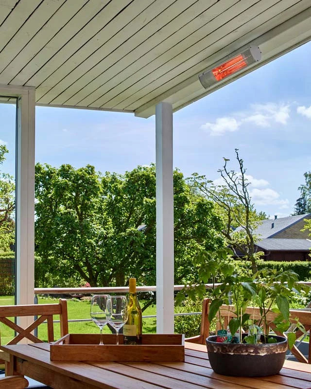 Terrassevarmer – 1500W – 51 cm – Sølv