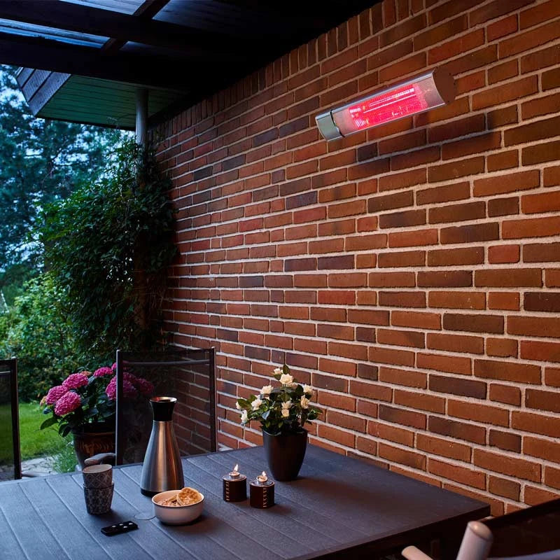 Terrassevarmer – 500/1000/1500W – Sølv