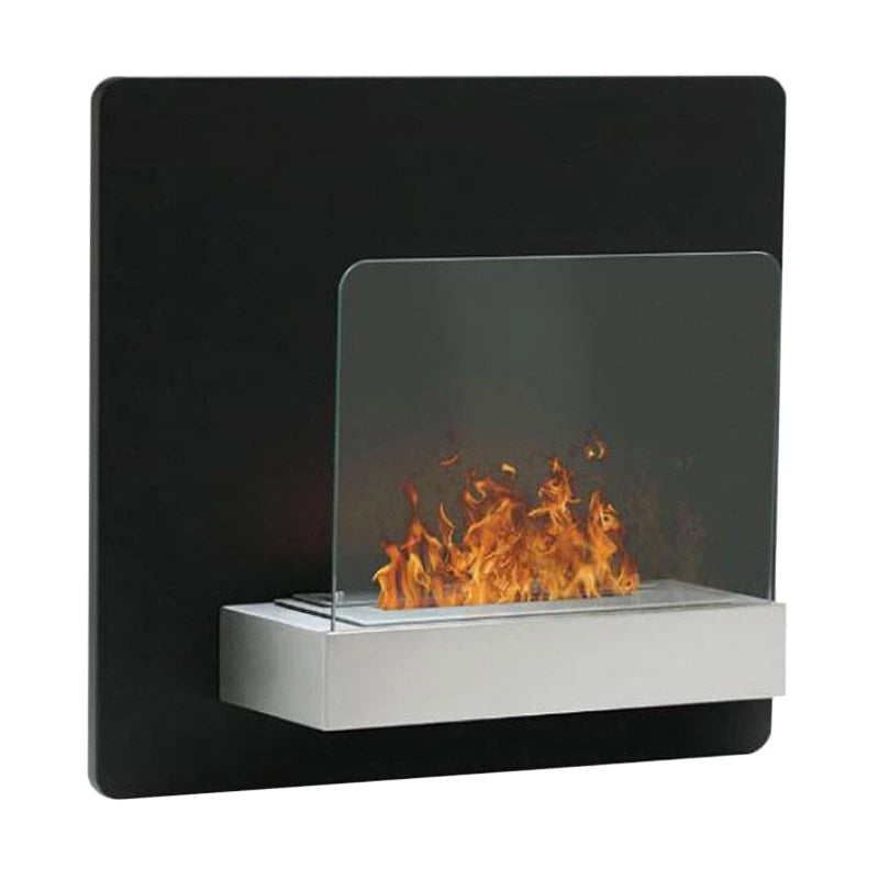 Elegant Vegghengt biopeis – Svart med glass
