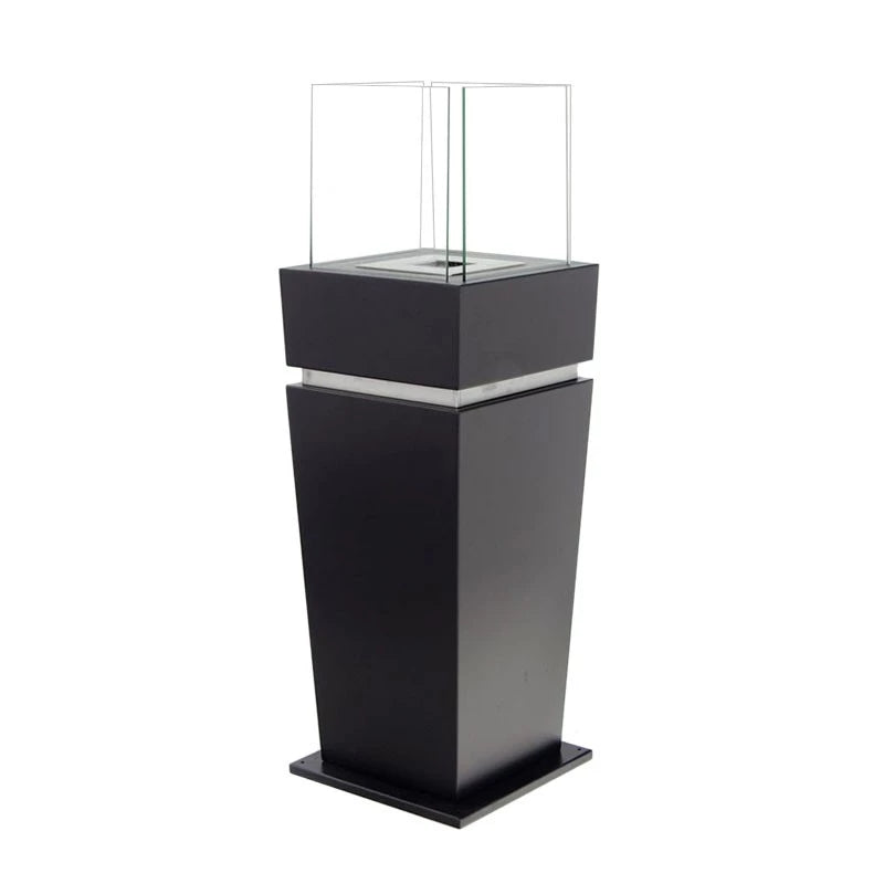 Elegant Gulvbiopeis – Svart med glass