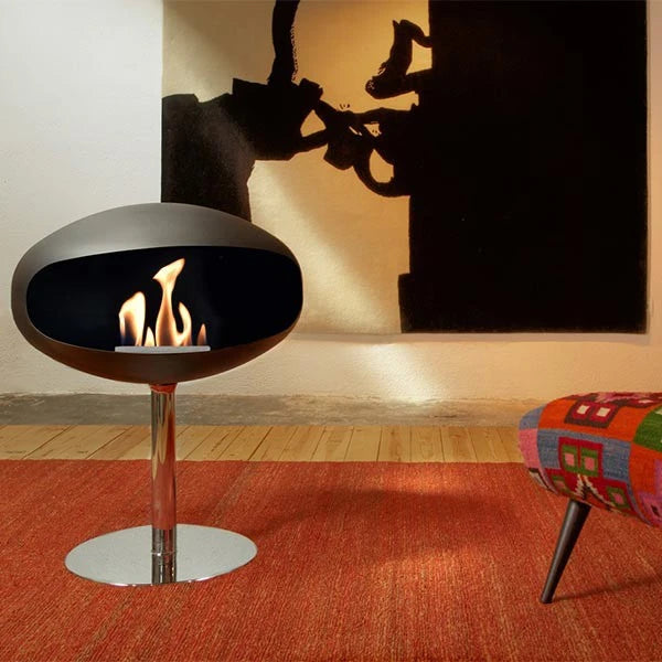 Cocoon Pedestal – Matt Svart m. Stålfot