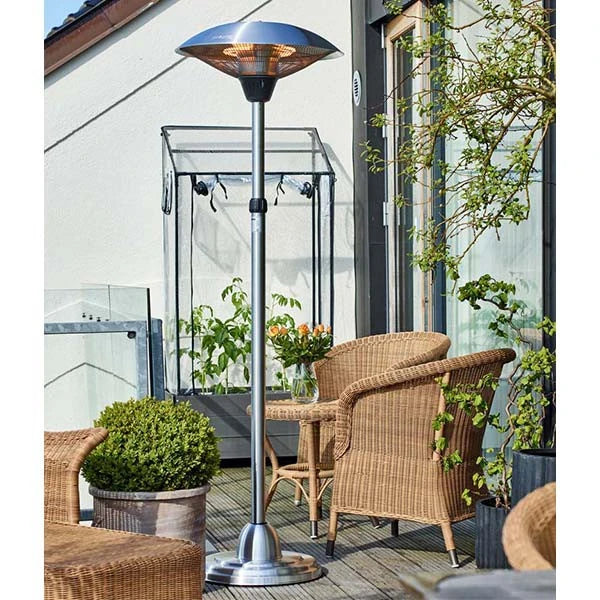 Terrassevarmer – 900/1200/2100W – Sølv