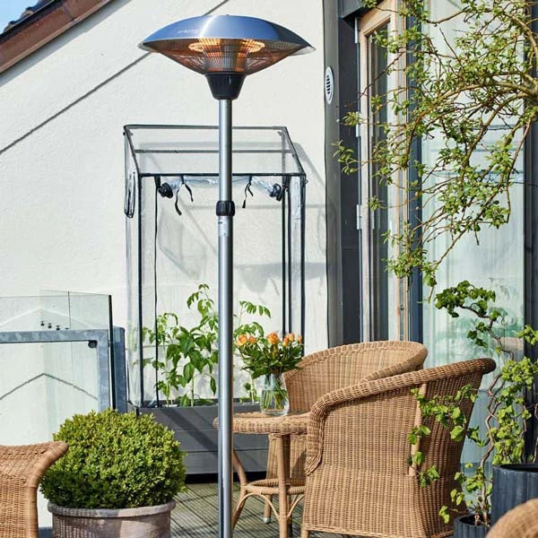 Terrassevarmer – 900/1200/2100W – Sølv