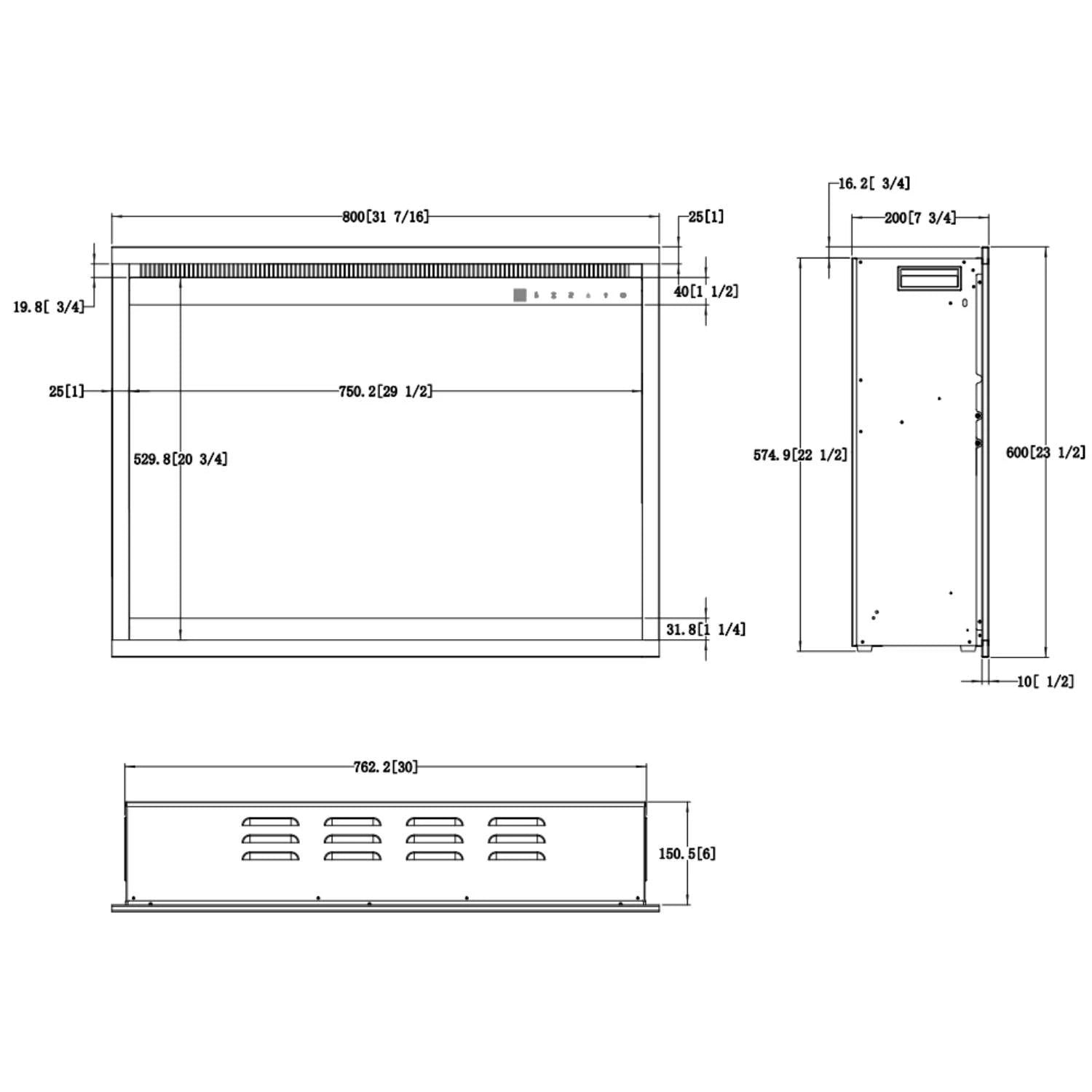 Aflamo 3D 80x60 – Elektrisk peisinnsats