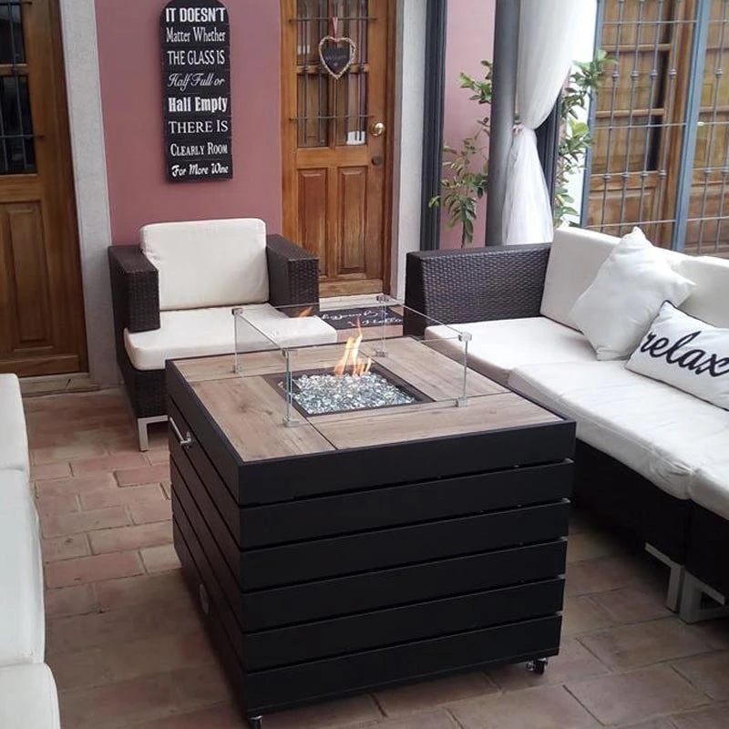 Muztag Madrid – Bord med peis – Svart