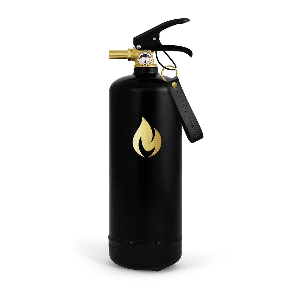 Brannslukningsapparat 2 kg – Svart Gull emblem