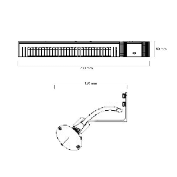 HEAT1 ECO High-Line – 2000W – Svart
