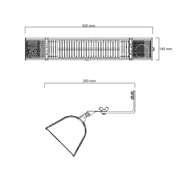 HEAT1 ECO Pro-Line – 2000W – Svart m/ app