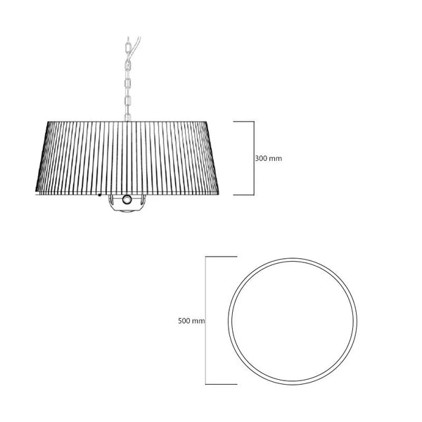 Artix hengende hvit 1500 watt