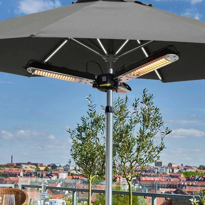 Parasollmontert elektrisk terrassevarmer