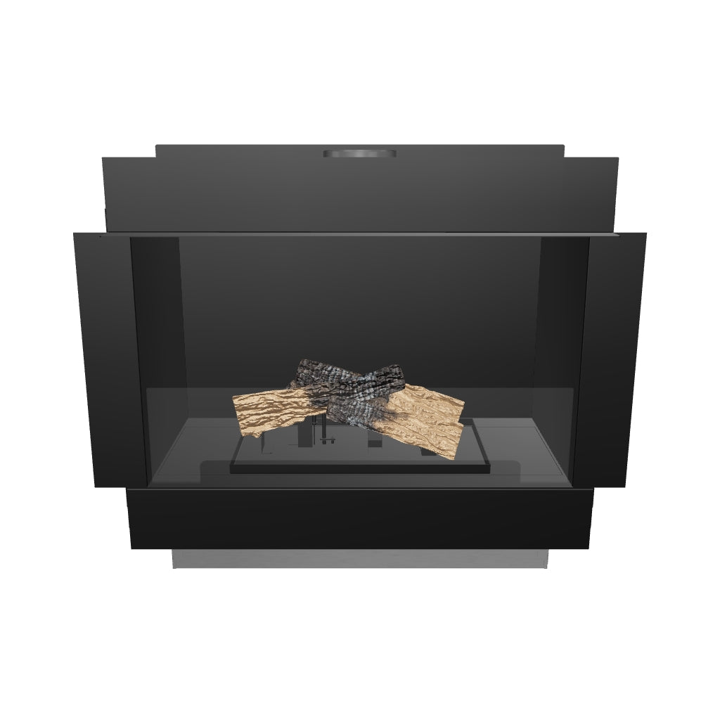 Flogs Box 800 Single-Sided (Flue Connection) - Bioethanol Fireplace