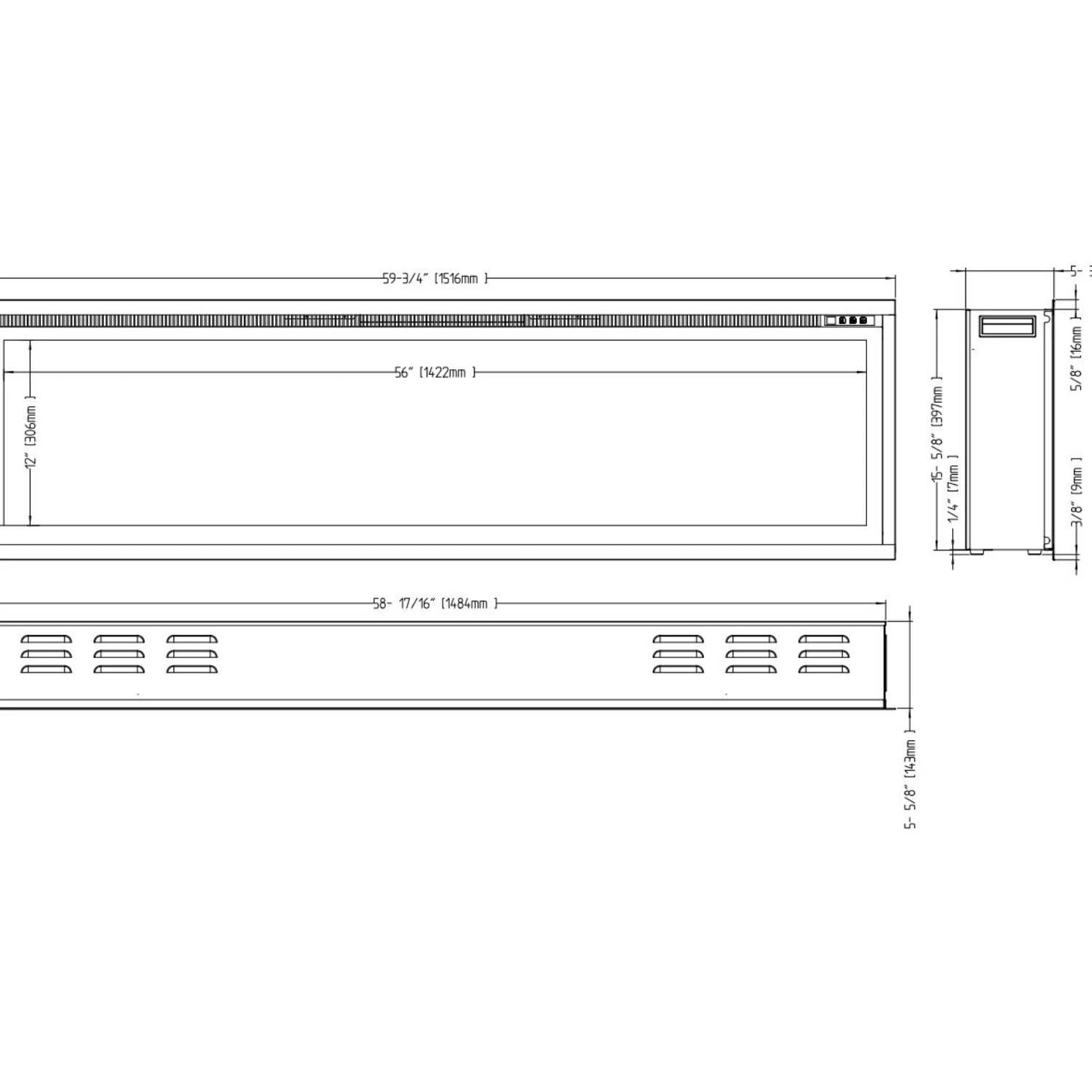 Royal 152 cm – Elektrisk peis