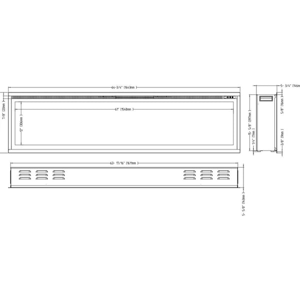 Royal 165 cm – Elektrisk peis