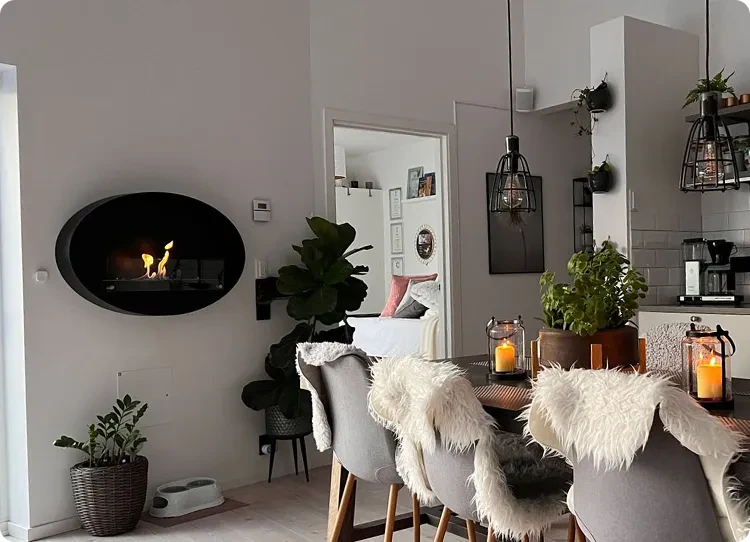 veggmontert bioetanolpeis Scandiflames Maryland