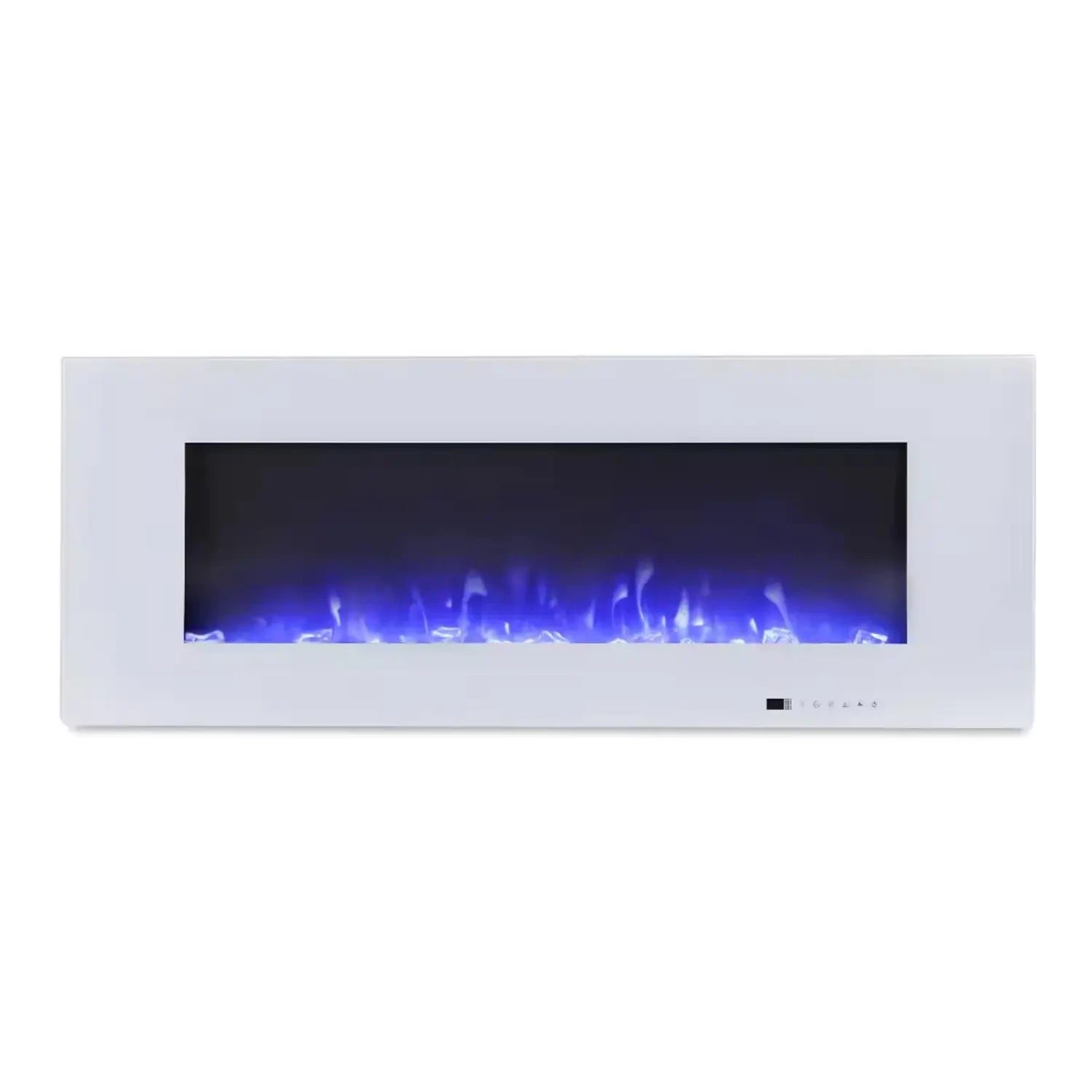 Azurite 127 cm - Hvit vegghengt elektrisk peis