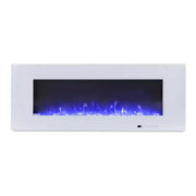 Azurite 127 cm - Hvit vegghengt elektrisk peis