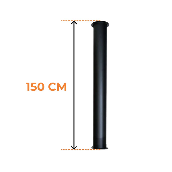 Toronto rør – Svart – 150 cm – total lengde 190 cm