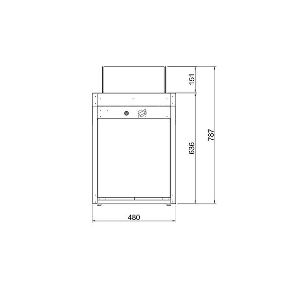 Square Table – Utendørs gasspeis