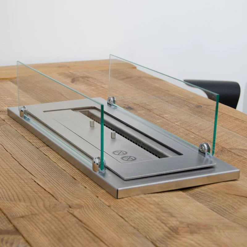 Stålramme med glass til Superior brenner – 80 cm