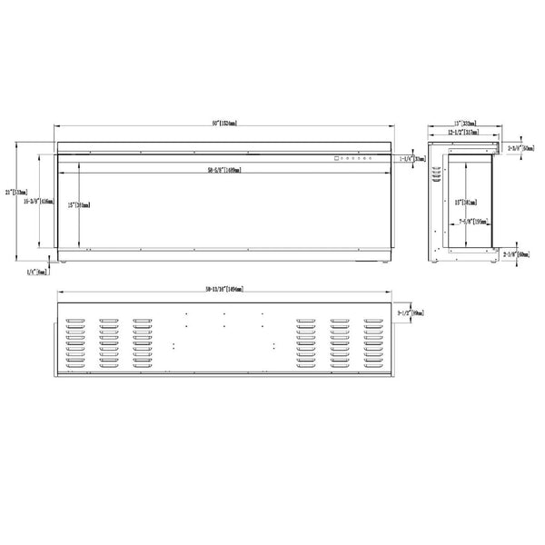 Superb 60 – Innebygd Elektrisk peis