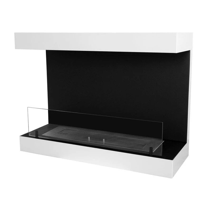 Tre-sidet vegghengt biopeis – Hvit – 80 cm