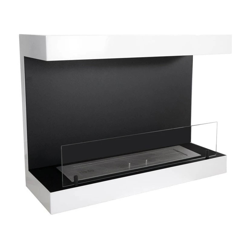 Tre-sidet vegghengt biopeis – Hvit – 80 cm