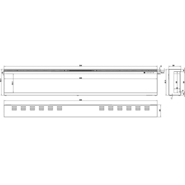 Unique 254 cm – Innebygd Elektrisk peis